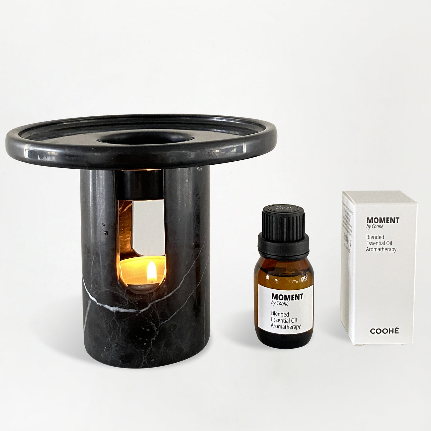 Aroma Scented Lamp Nero Marquina / Onyx White