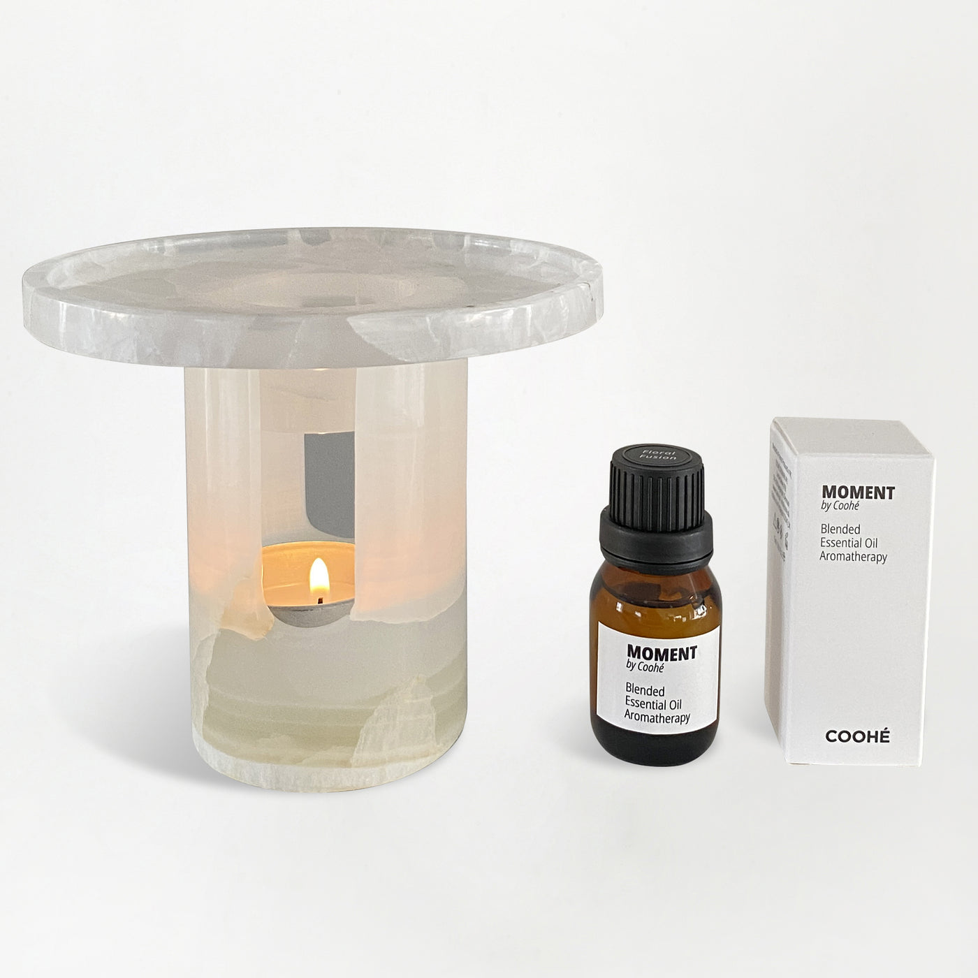 Aroma Scented Lamp Nero Marquina / Onyx White