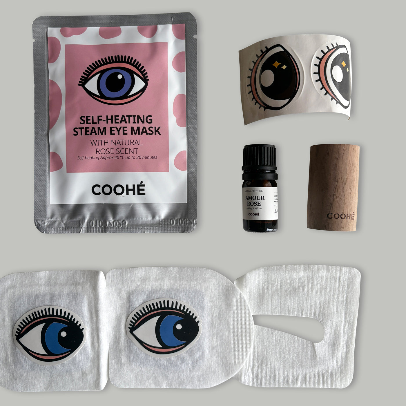 Selvopvarmende Øjenmaske 8 stk