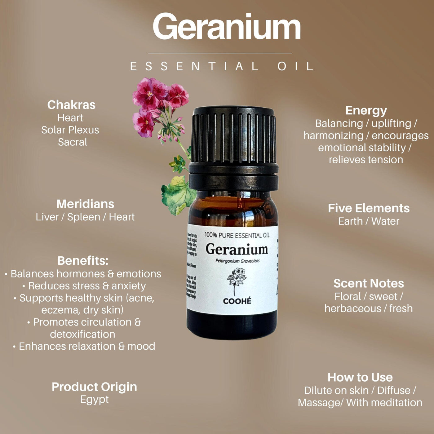 Geranium Æterisk Olie