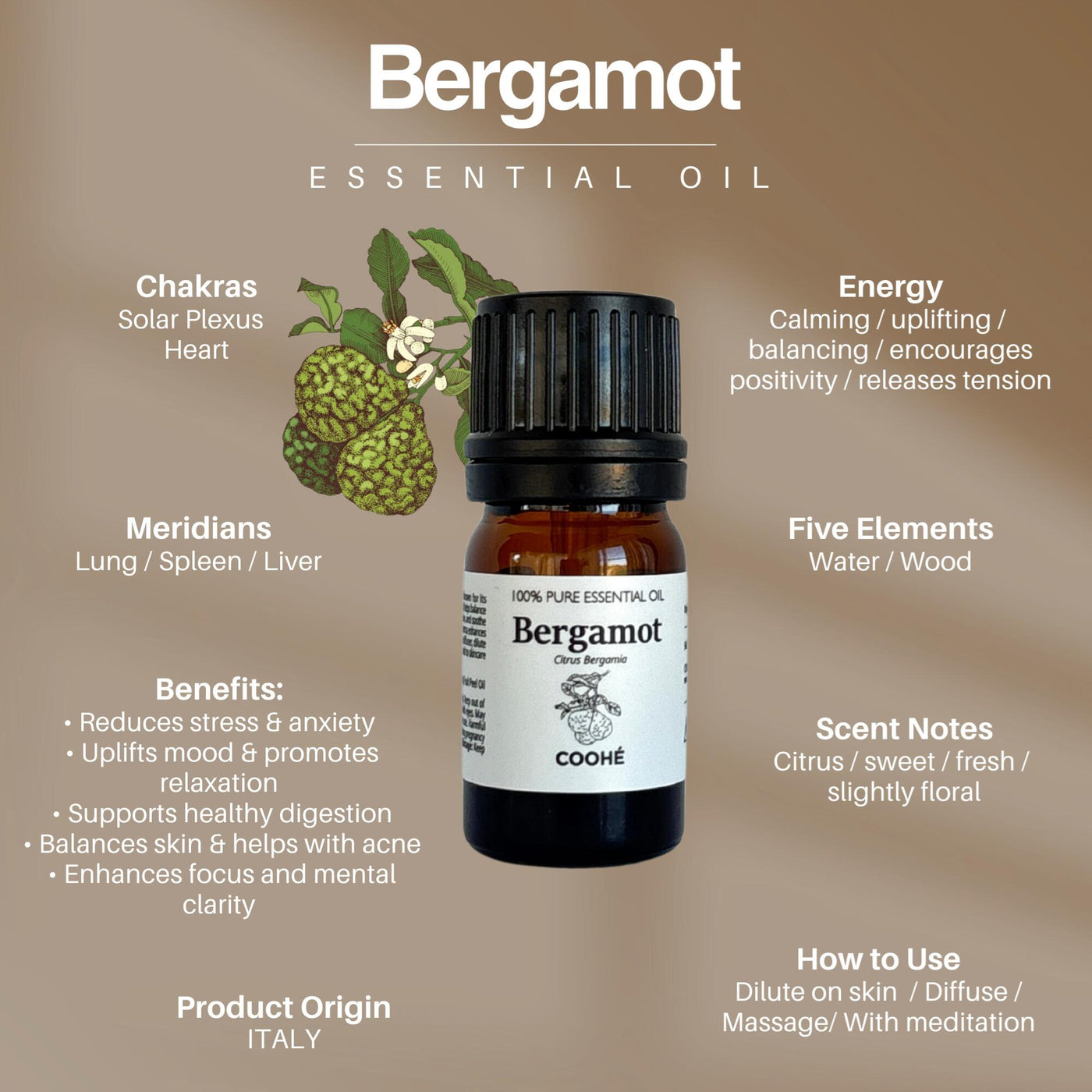 Bergamot Æterisk Olie