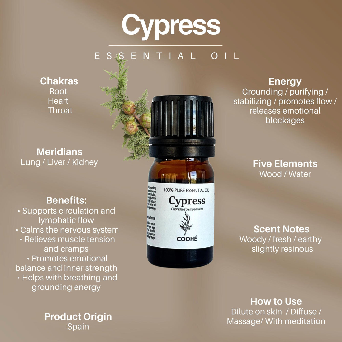 Cypress Æterisk Olie