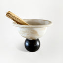 DOT Ceramic Incense Holder White/Black