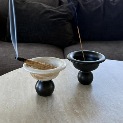 Bowl Dot Incense Ceramic Holder