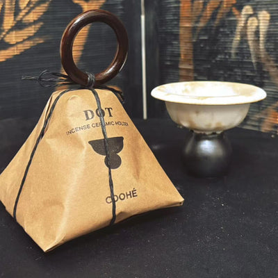 Bowl Dot Incense Ceramic Holder
